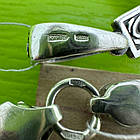 Комплект срібний чорнений ланцюжок бісмарк з натільним хрестиком 925 проба, фото 3