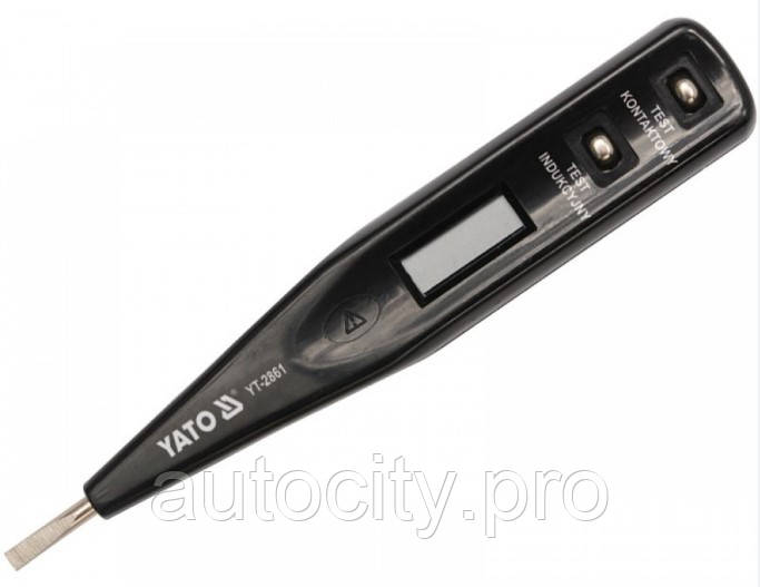 Індикатор напруги 12-250V LCD (контрольний цифровий) YATO