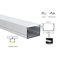 Комплект LEDBOX S профиль накладной алюм. анод LP-SL133 + рассеиватель матовый 17389