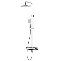 CENTRUM LX система душова (термостат для ванни, полка, верхній душ 255 мм ABS коло, ручний душ 120 мм 3