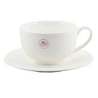 Чашка кавова з блюдцем Interos Tudor TU1843 Сітка порцелянова 90 мл