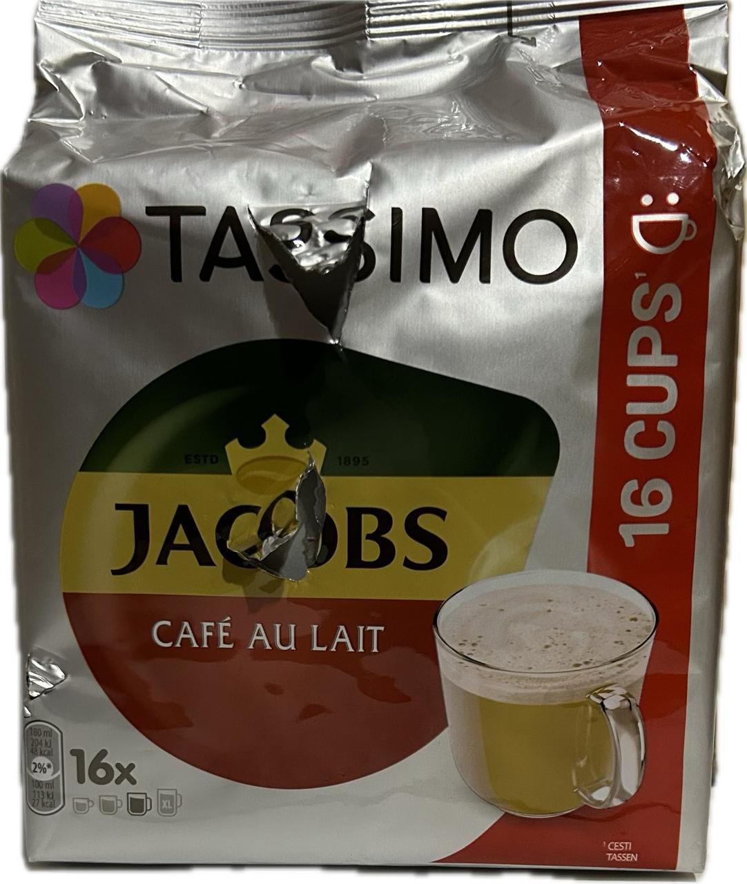 Уцінка! Кава в капсулах Tassimo Jacobs Cafe Au Lait 16 порцій Німеччина Тассімо Ау Лайт