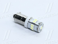 Лампа LED габарит, підсвічування панелі приладів T8-03 9SMD (розмір 3528) T4W (BA9s) білий 24V