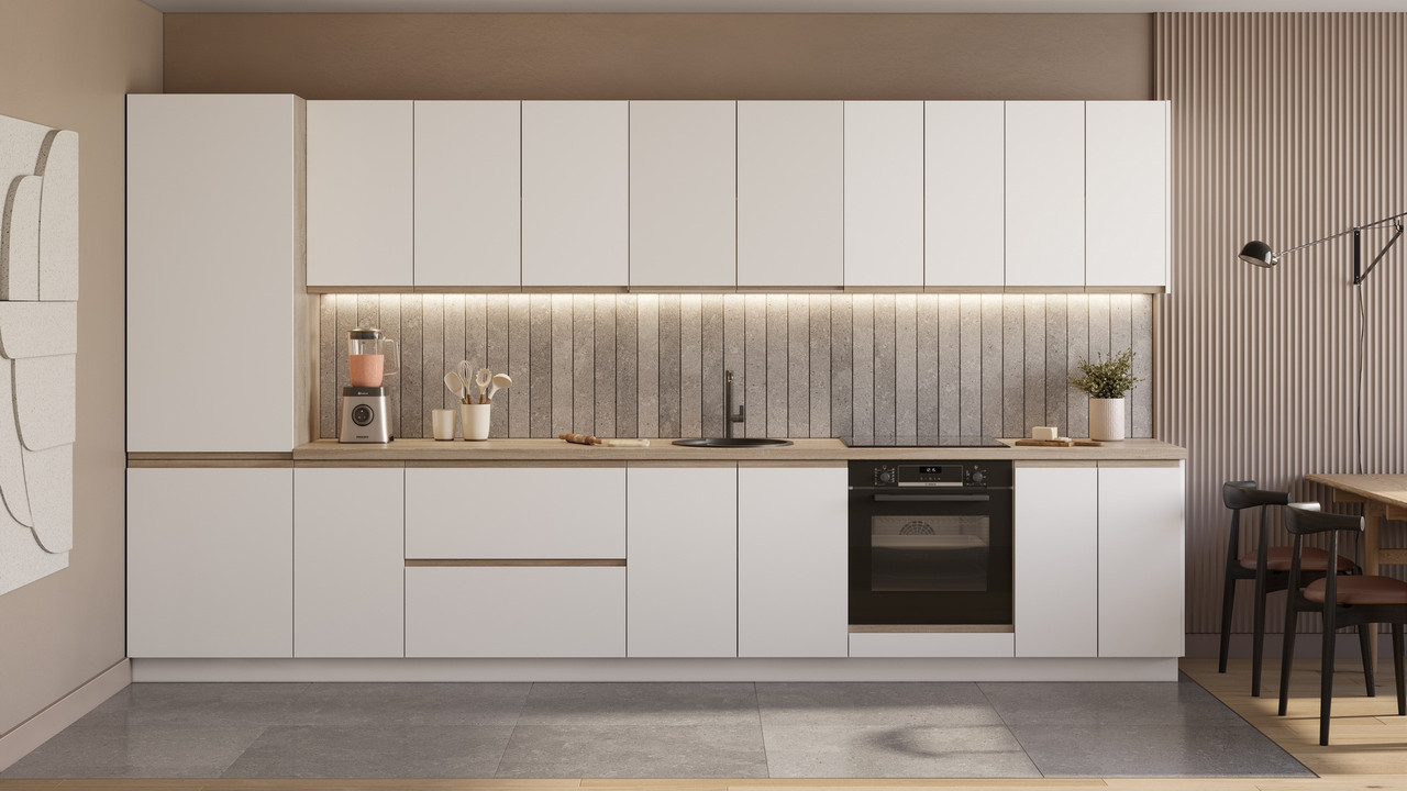 Кухня Тіна біла 3.8 м з пеналом (Світ Меблів), фото 1