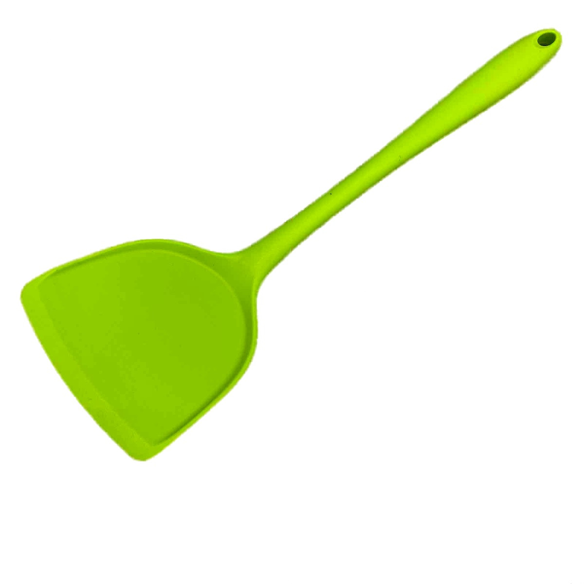 Силіконова кухонна лопатка 32,8 см для смаження, тушкування, перемішування Stenson 02-02 салатова