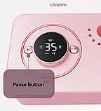 Рожевий фрезер BQ-107 на акумуляторі, 50 Вт - 35000 об/хв. для манікюру та педикюру, фото 8