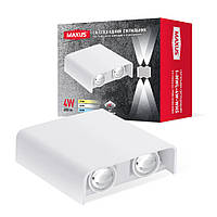 Світильник світлодіодний накладний MAXUS MWL 4W 3CCT IP65 WH Square