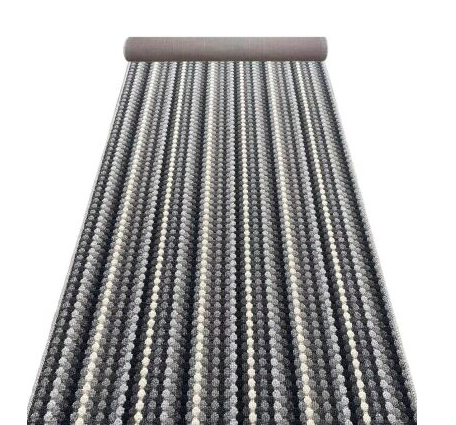 Ковролін на  гумовій основ ширина 3 та 4 м. чорний/білий/сірий MULTI STRIPE 6927, фото 1