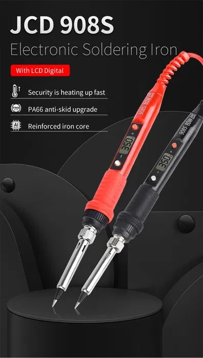Паяльник JCD 908S 80W з електронним регулюванням+мідні жала