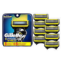Gillette Fusion Proshield 8шт. без упаковки Оригінал (джилет фьюжн прошилд) змінні касети леза прошилд