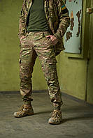 Армейские тактические штаны мультикам для военнослужащих , Легкие камуфляжные брюки мультикам полевые удобные