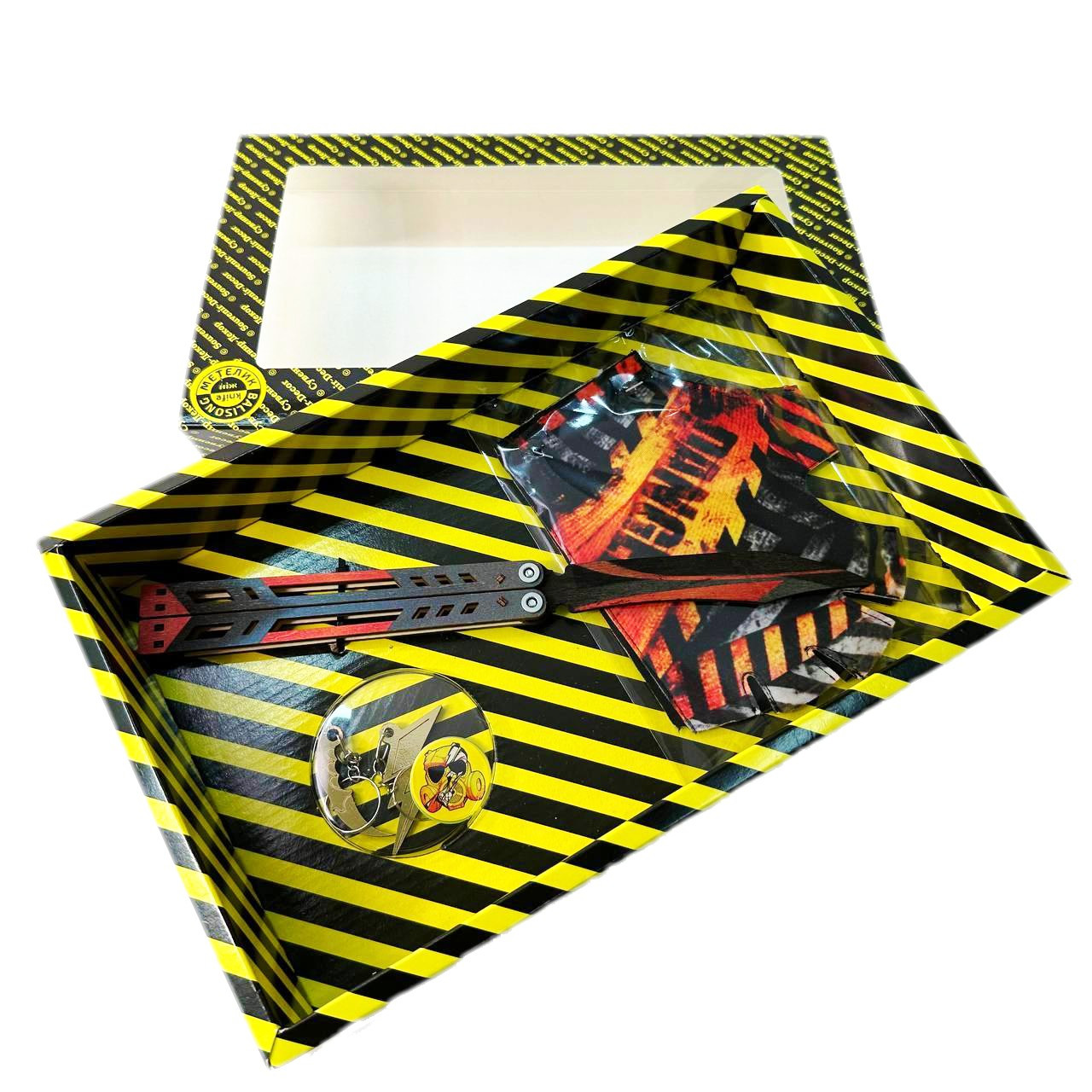 Набір іграшок STANDOFF 2 "Ніж Метелик Black Widow & Рукавиці Handcraft", дерев'яна іграшкова зброя, фото 1