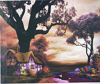Картина по номерам PH9282 "Домик в волшебном лесу" 40*50см в коробке