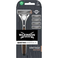 Бритва Wilkinson Sword Quattro Vintage Edition для чоловіків з 4 картриджами (4027800205301) PZZ