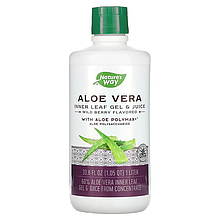 Гель та сік з листя алое вера Nature's Way "Aloe Vera" смак лісові ягоди (1 л)