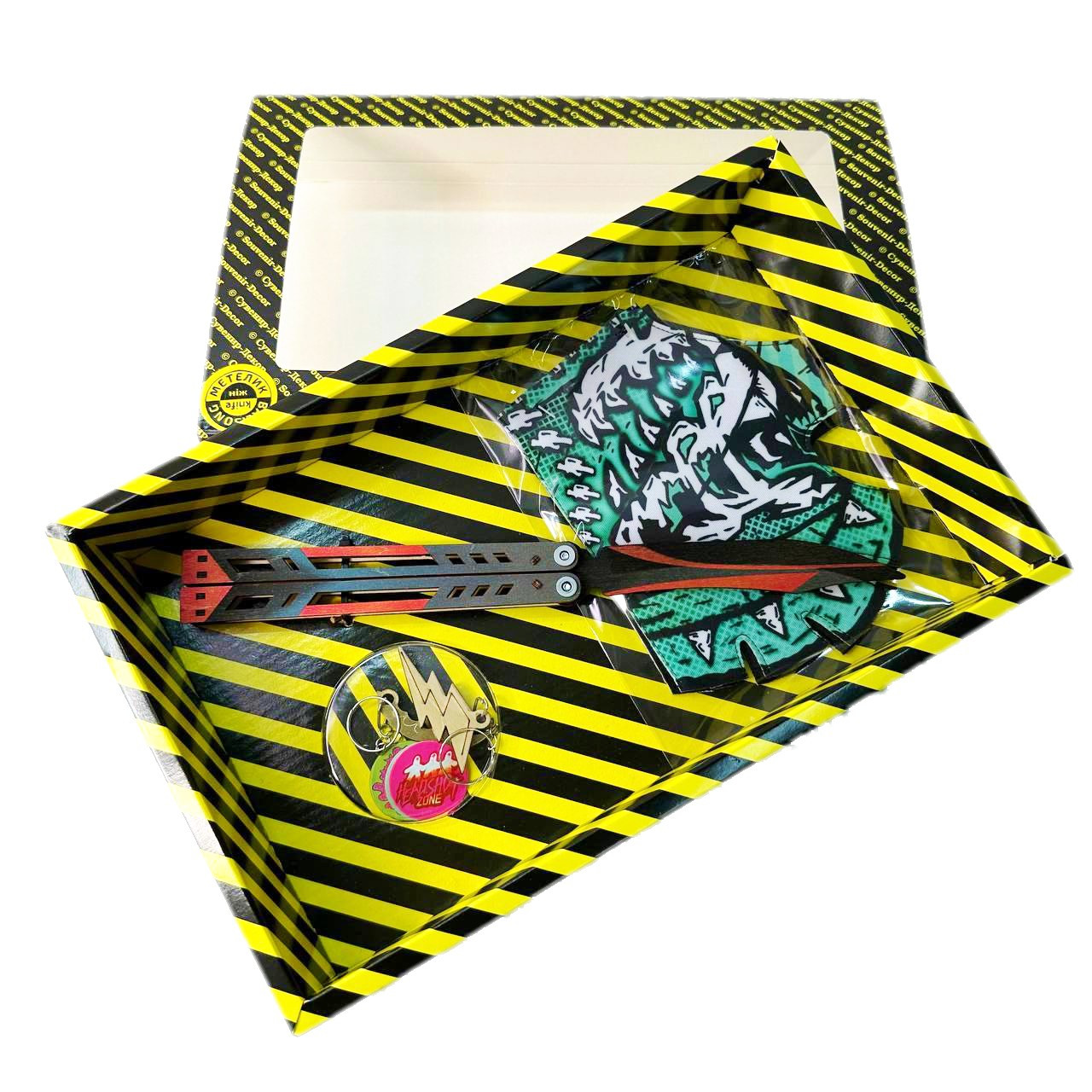 Набір іграшок STANDOFF 2 "Ніж Метелик Black Widow & Рукавиці Troglodyte", дерев'яна іграшкова зброя, фото 1