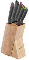 Набор ножей Tefal Fresh Kitchen с деревянной подставкой 5 шт