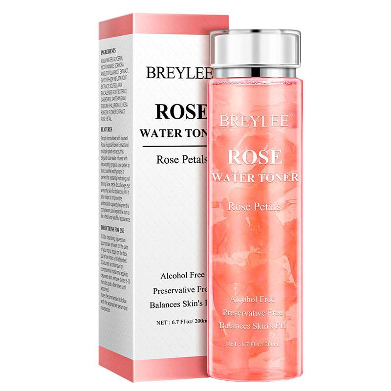 Тонік з пелюстками троянд заспокоює шкіру BREYLEE Rose Water Toner 200 мл (8073-41386)