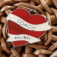 Підвіска з емаллю Сердечко COACH (3*3,3 см)