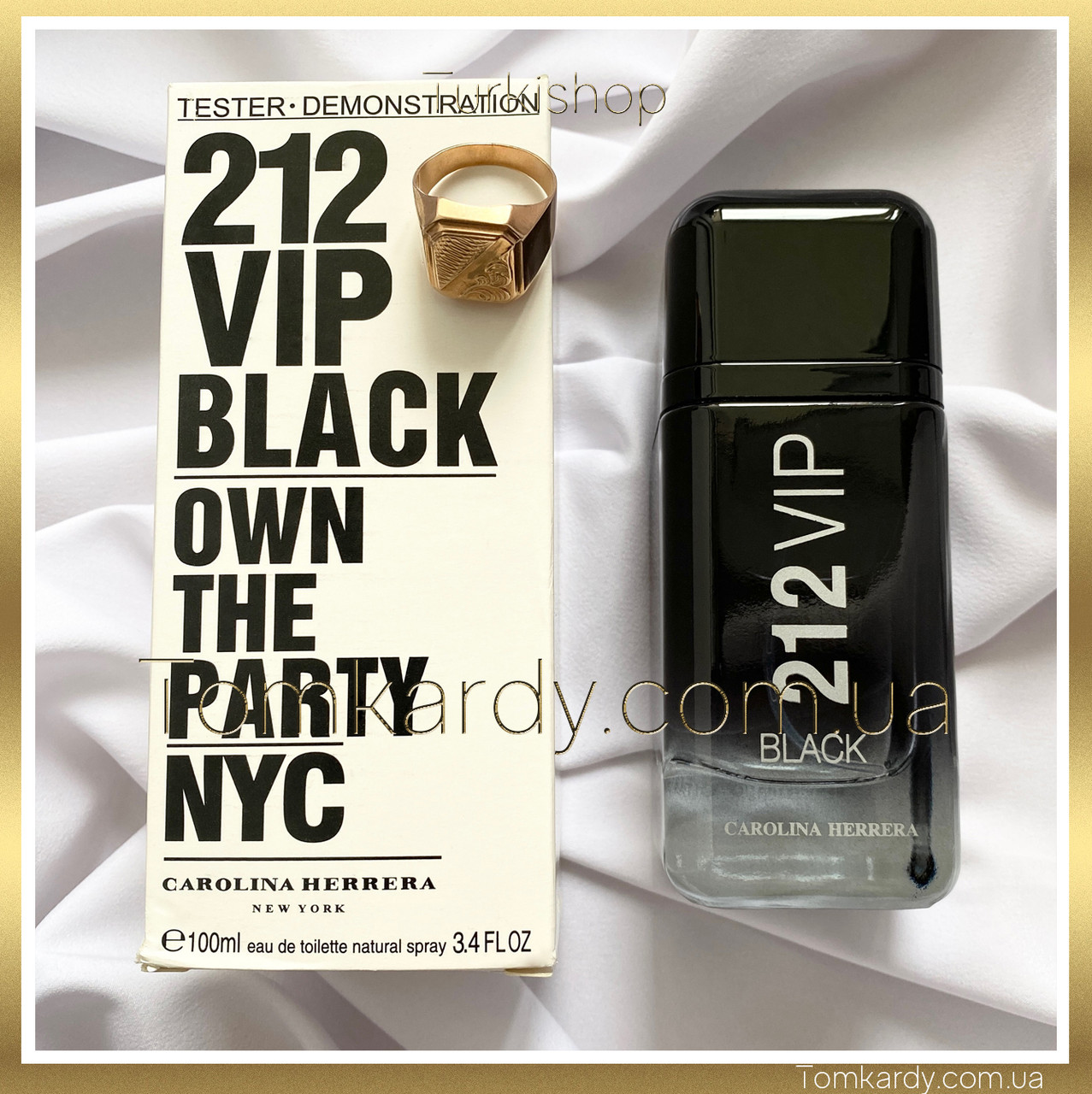 Чоловічі парфуми Carolina Herrera 212 VIP Black [Tester] 100 ml. Кароліна Еррера 212 Віп Мен Блек (Тестер) 100 мл.