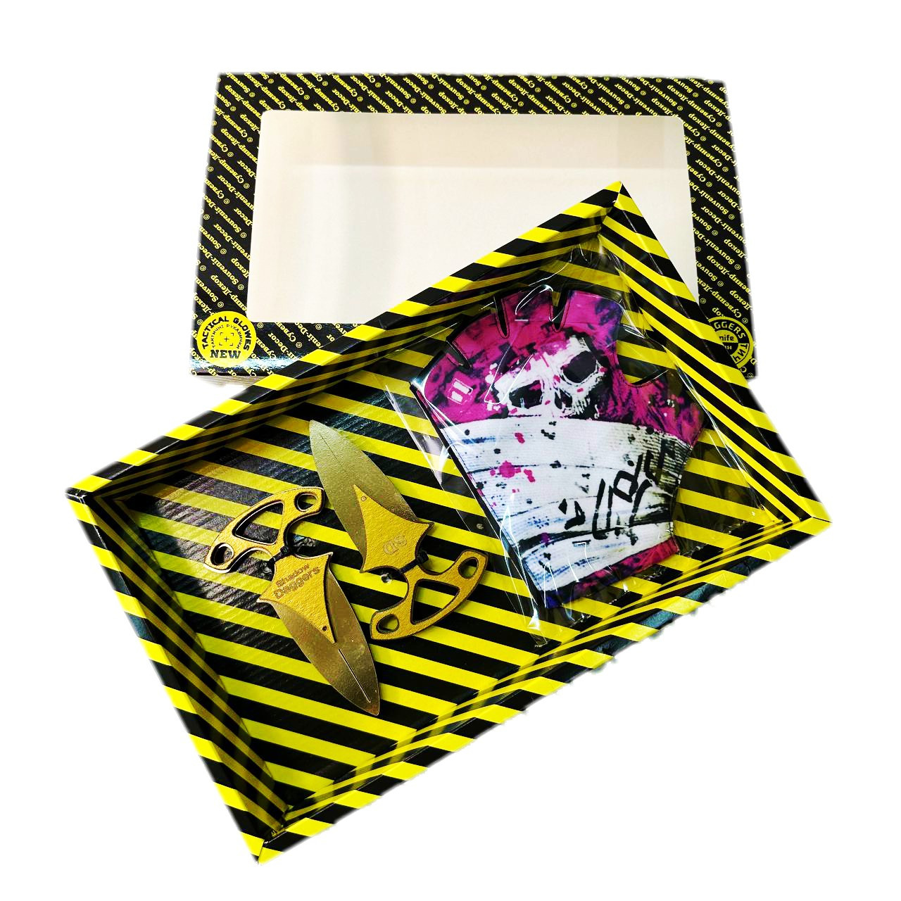 Набір іграшок STANDOFF 2 "Ніж Тичковий Gold & Рукавиці Raider", дерев'яна іграшкова зброя, фото 1