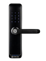 Розумний дверний біометричний замок SEVEN LOCK SL-7767BFW black (врізна частина 7068), фото 4
