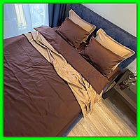 Очень комфортное постельное белье лучшего качества, постельное белье в двухцветной расцветке пошив ткань сатин Двуспальный