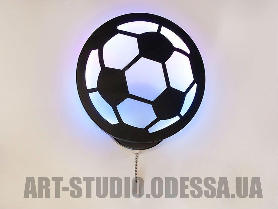 Светодиодное бра "футбольный мяч" в детскую, 17W 8065/1BK RGB