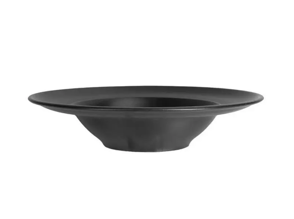 Тарілка Black фарфорова для пасти глибока 260 мм Porland 173925/Bl