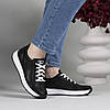 Кросівки жіночі чорні з білою підошвою демісезонні (АЖ 1/2), фото 7