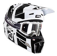 Мотошолом LEATT Helmet Moto 3.5 + Goggle White XL