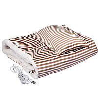 Плед шаль одеяло с подогревом от повербанка Lesko USB 100*70 см Brown