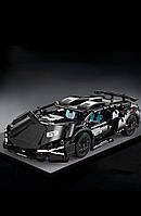 Конструктор автомобіль спорткар чорна Lamborghini LEGO car (1280 деталей)