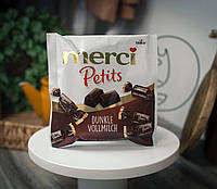 Шоколадные конфеты черный шоколад Merci Petits Dunkle Vollmilch 125г.