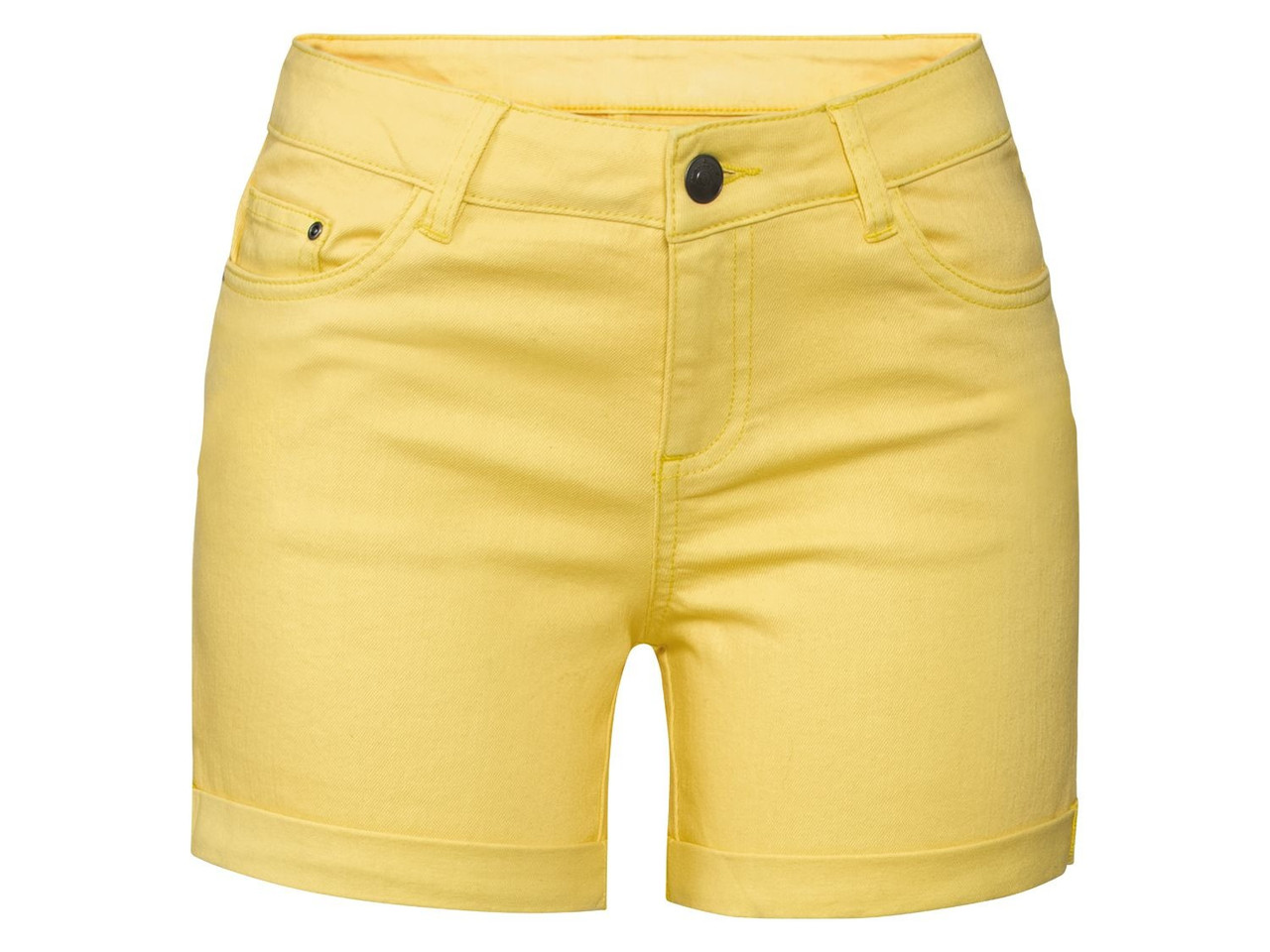 Шорти міні джинсові з відворотами для жінки Esmara LIDL 324987 36(S) жовтий