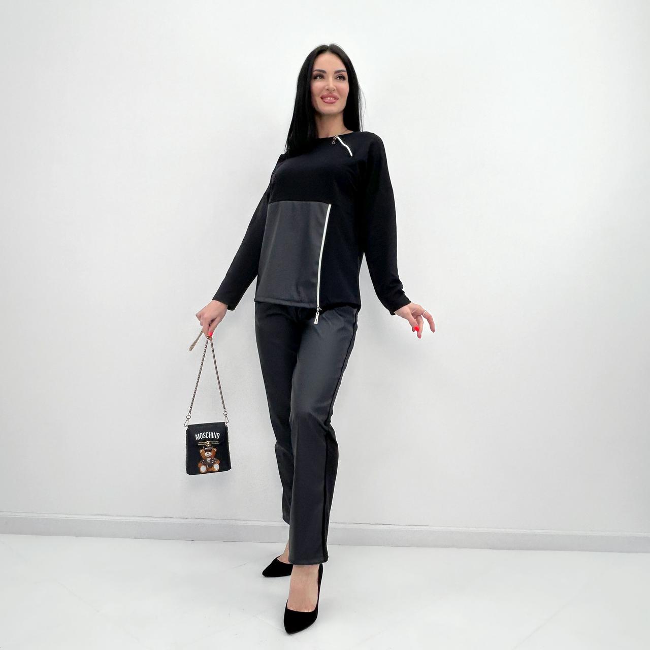 Повсякденний костюм з блискавками "Skylar" | Норма і батал| Розпродаж моделі