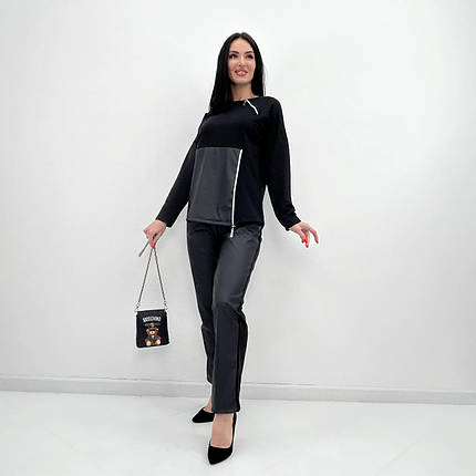 Повсякденний костюм з блискавками "Skylar" | Норма і батал| Розпродаж моделі, фото 1