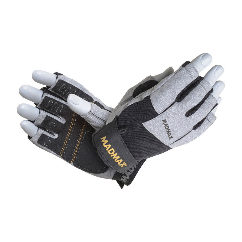 Mad Max Damasteel Workout Gloves MFG-871 Gray/Gold рукавички для фітнесу