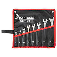 Top Tools Ключи гаечные, набор 8ед., комбинированные, 6-19 мм