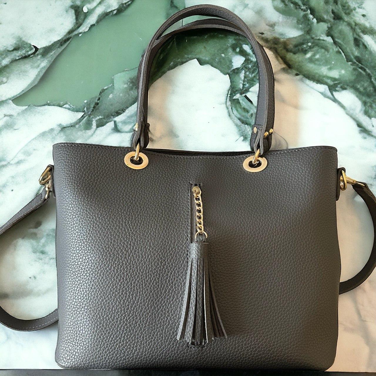 Сумка жіноча Betty Pretty з екошкіри сіра 953GRY, фото 1