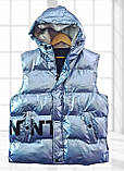 Жилетка жіноча блакитна перламутрова, фото 4