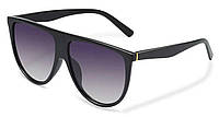 Женские очки солнцезащитные на лето от UV лучей, очки летние из пластика для женщин овальной формы черные
