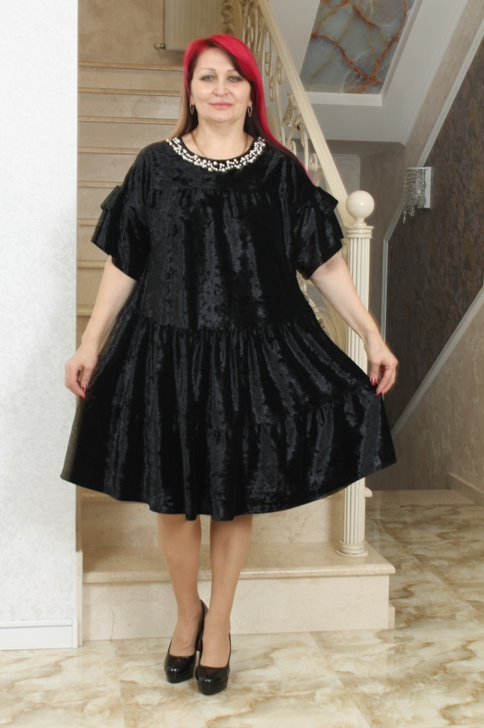Турецька жіноча оксамитова сукня великих розмірів 50-72