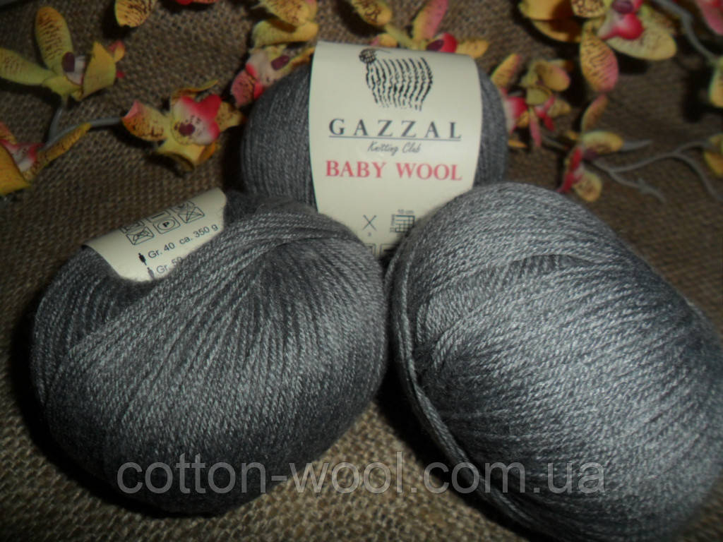 Gazzal Baby wool (Газзал бебі Вул) 818 сірий