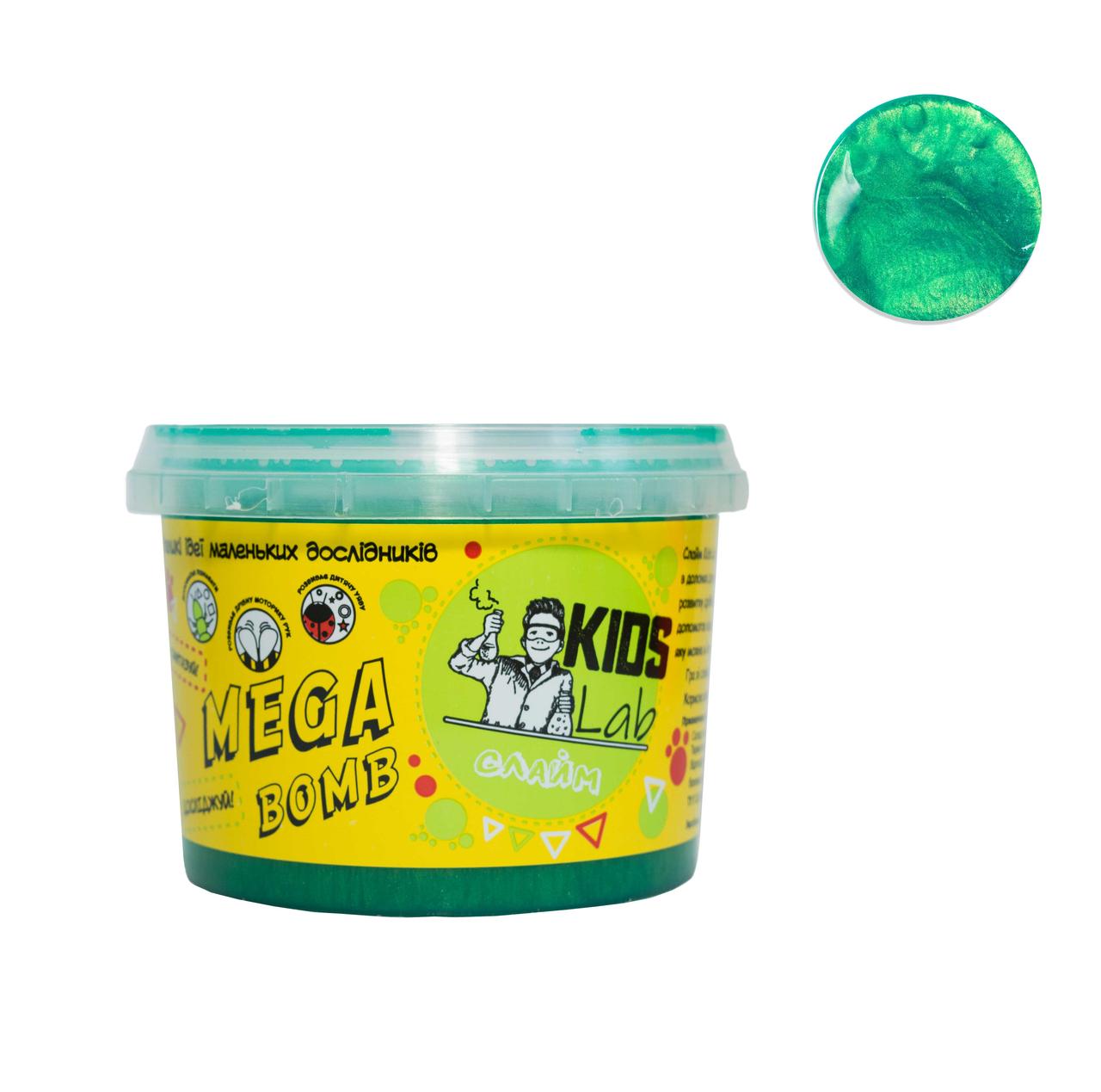 Слайм кольоровий №13 KIDS LAB смарагдовий 350 г, фото 1