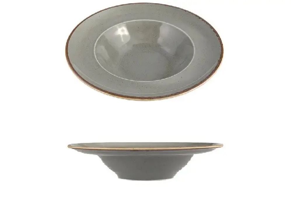 Тарілка Dark Grey порцелянова для пасти глибока 260 мм Porland 173925/DG