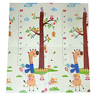 Игровой детский коврик CUTYSTAR Neck Giraffe/Forest Animals 180*160*1 см двухсторонний антискользящий