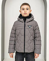 Демисезонная куртка для мальчиков от производителя 122-158 серый