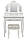 Косметичний столик з табуретом FUNFIT White LED (2783), фото 2