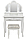 Косметичний столик з табуретом FUNFIT White LED (2783), фото 3